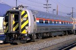 Amtrak ex Metroliner cab car AMTK 9638 leading into LA at Burbank Airport station.